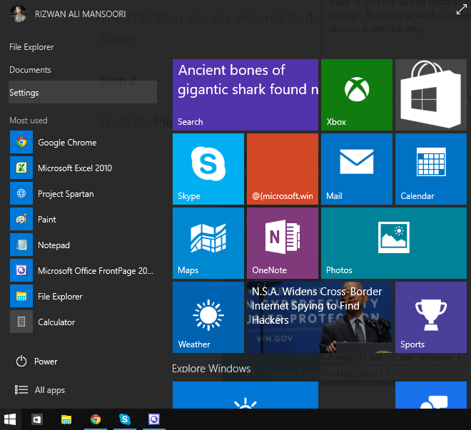 Ease of Access Settings in Windows 10